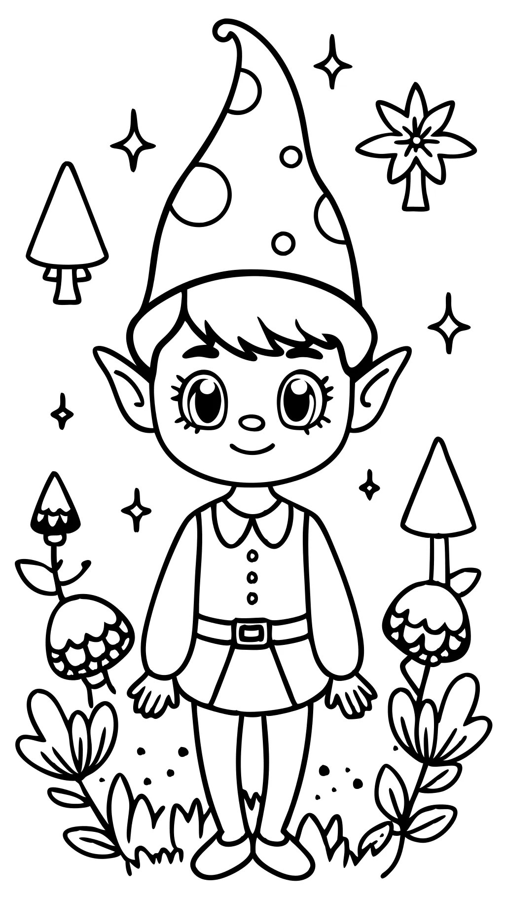 elf coloring pages printable